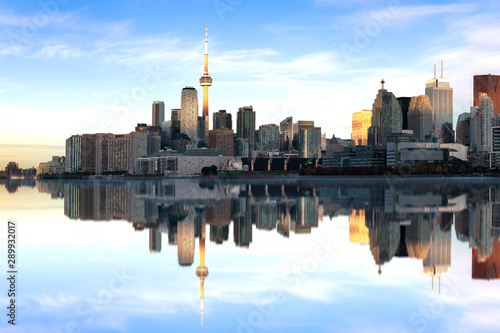 Photography Toronto skyline at the morning