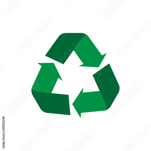 Recycle symbol flat icon, concept of world conservation.vector illustration