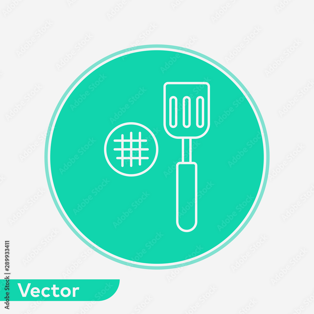 Fototapeta premium Kitchen spatula vector icon sign symbol