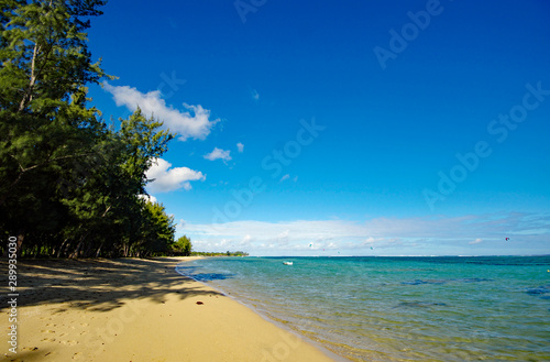Fototapeta Naklejka Na Ścianę i Meble -  Bel Ombre public beach in Mauritius island