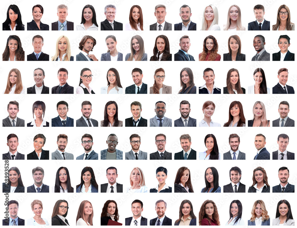 portraits of successful employees isolated on a white portraits of successful employees isolated on a white