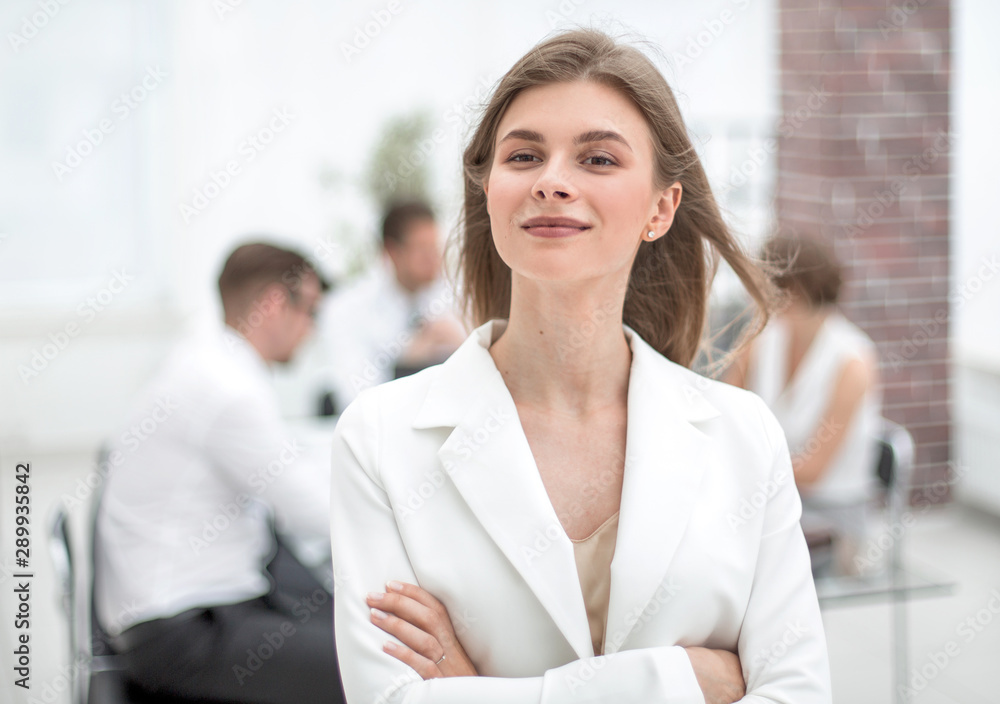 dreams of a young business woman standing in office dreams of a young business woman standing in office