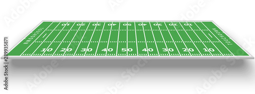 American football field background. Rugby stadium grass field illustration