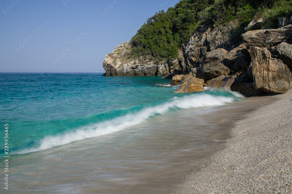 Beautiful beach of Agii Saranta in Greece