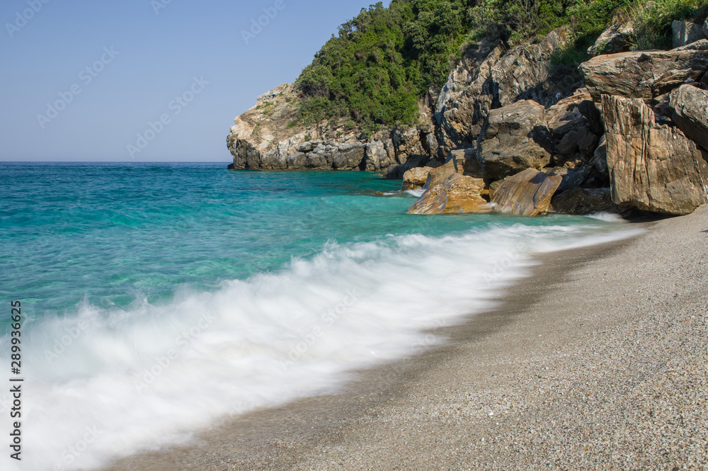 Beautiful beach of Agii Saranta in Greece