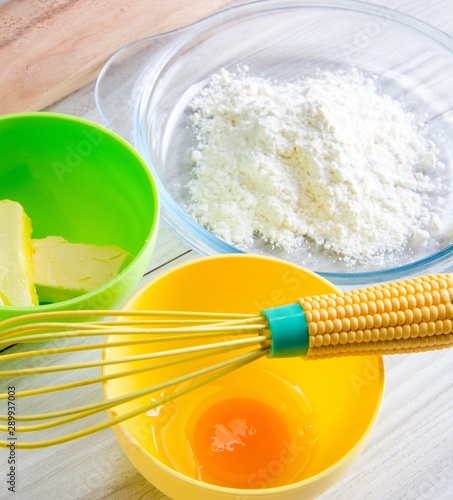 Ingredients ready for baking cookies