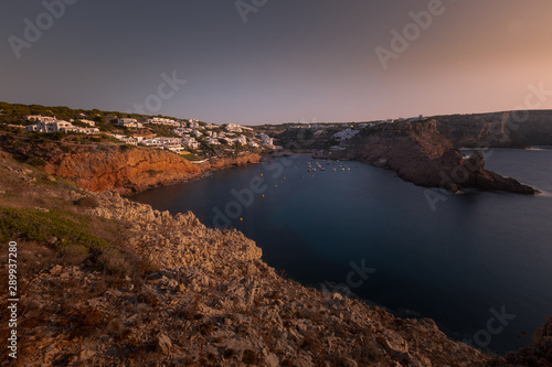 View from Cala Morell (Morell Cove) at Menorca Island, Spain.