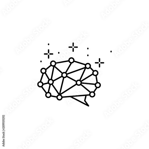 Brain icon. Element of artificial intelligence