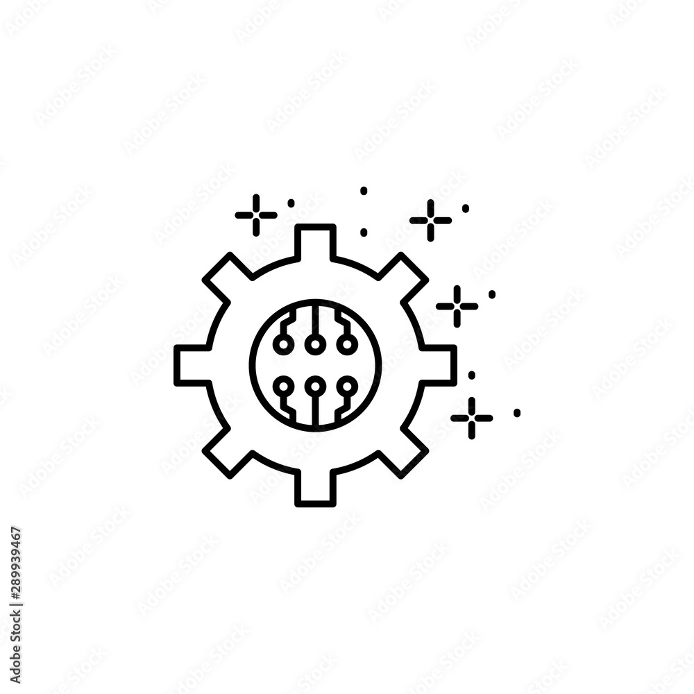 Gear icon. Element of artificial intelligence Gear icon. Element of artificial intelligence