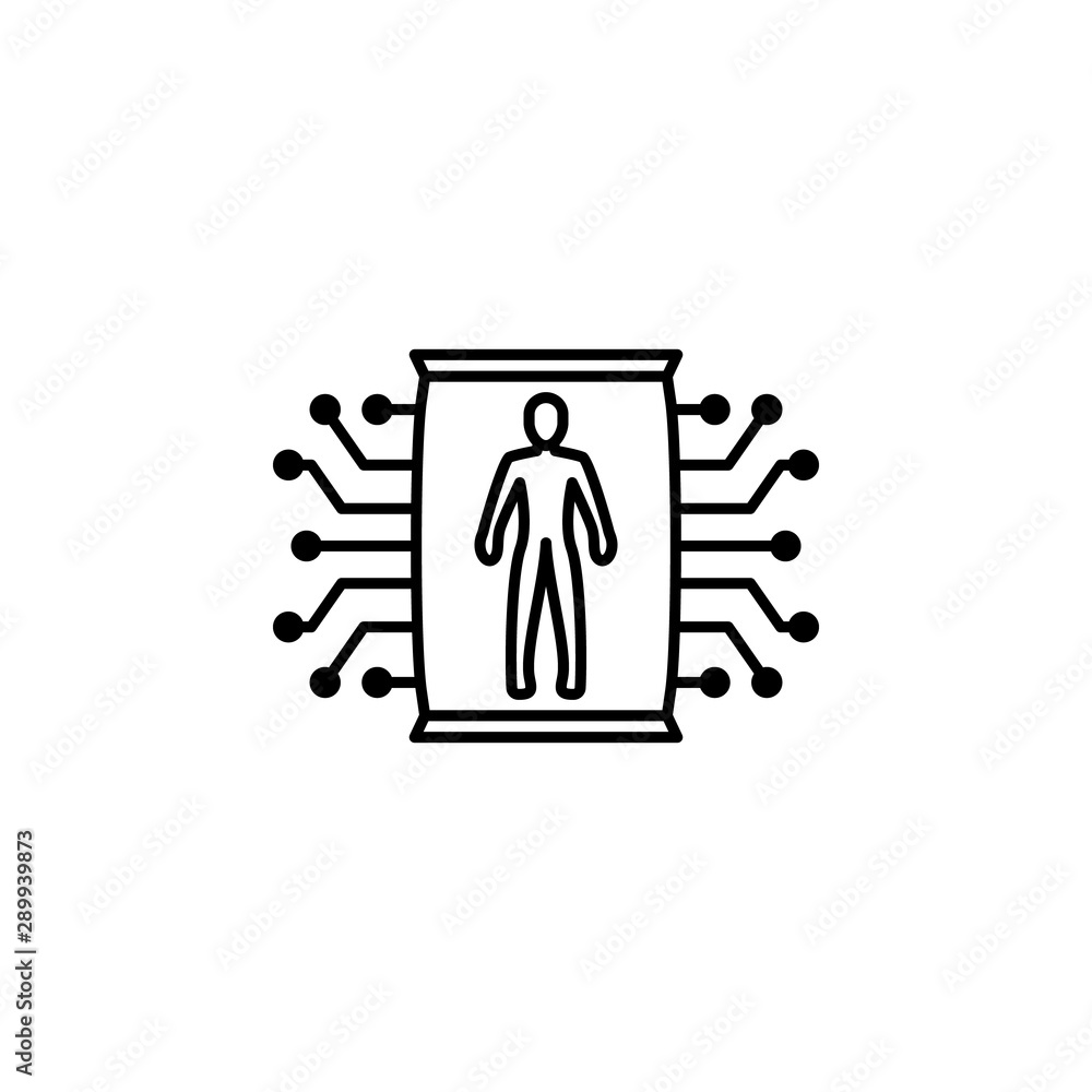 Clone cloning future human medical science technology icon. Element of futuristi Clone cloning future human medical science technology icon. Element of futuristi