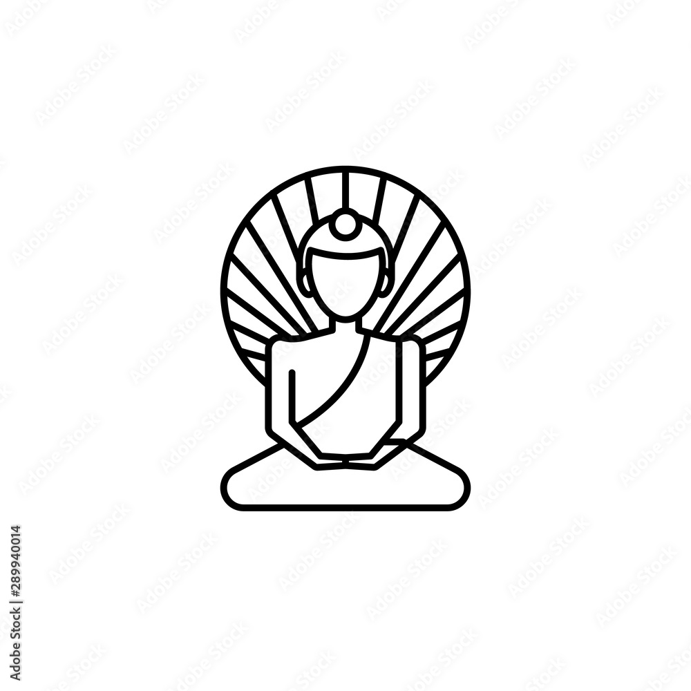 Buddha icon. Element of India culture icon Buddha icon. Element of India culture icon