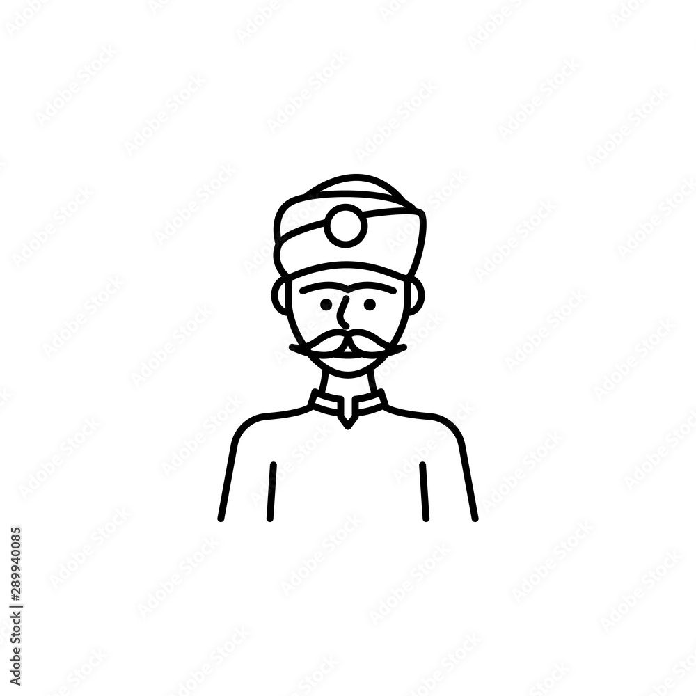 Man icon. Element of India culture icon Man icon. Element of India culture icon
