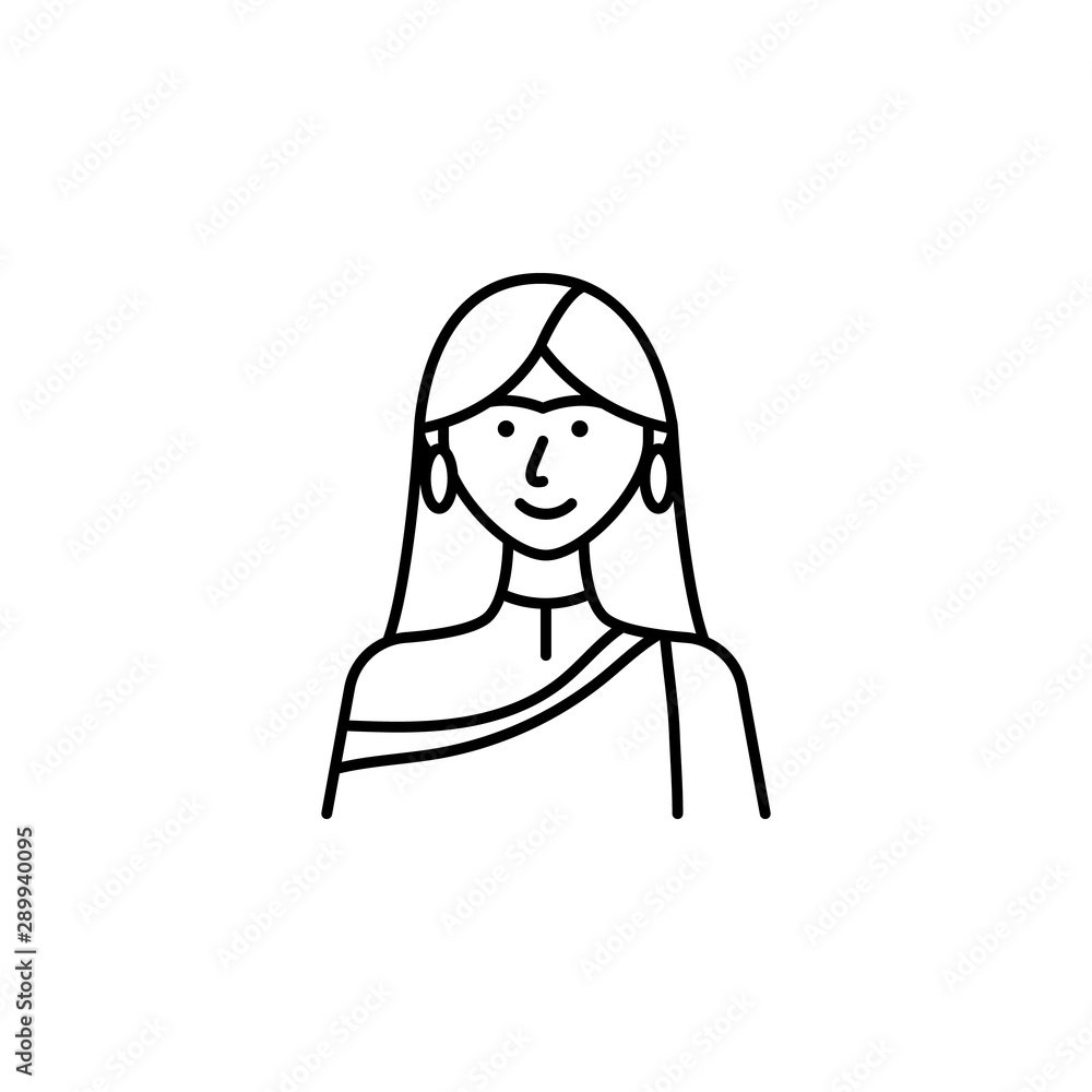 Woman icon. Element of India culture icon Woman icon. Element of India culture icon
