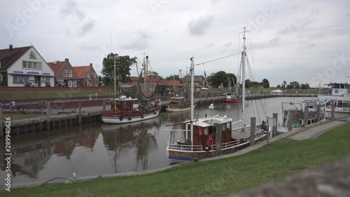Greetsiel harbour. Greetsiel in northern germany