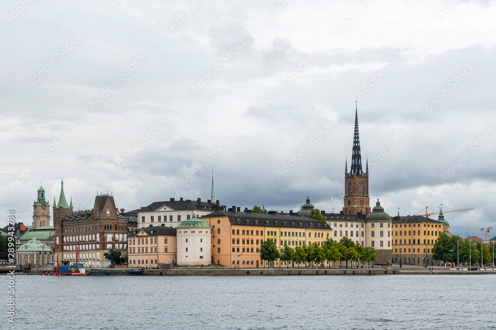 Panorama of Gamla Stan island in Stockholm
