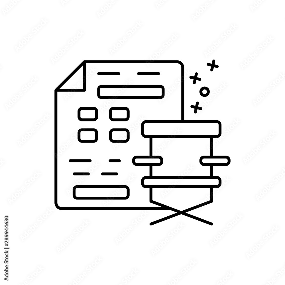 Document, director, chair icon. Element of film Industry icon Document, director, chair icon. Element of film Industry icon