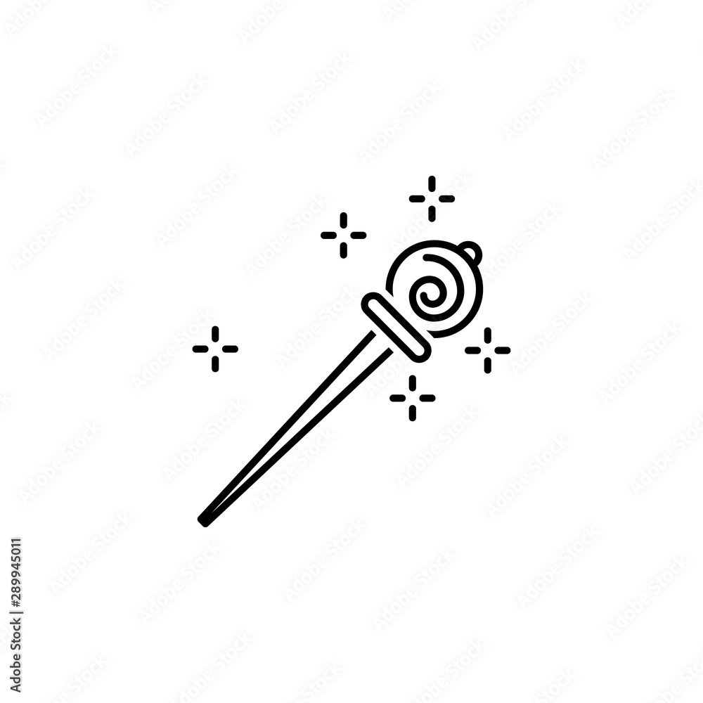 Magic wand icon. Element of historical games icon Magic wand icon. Element of historical games icon