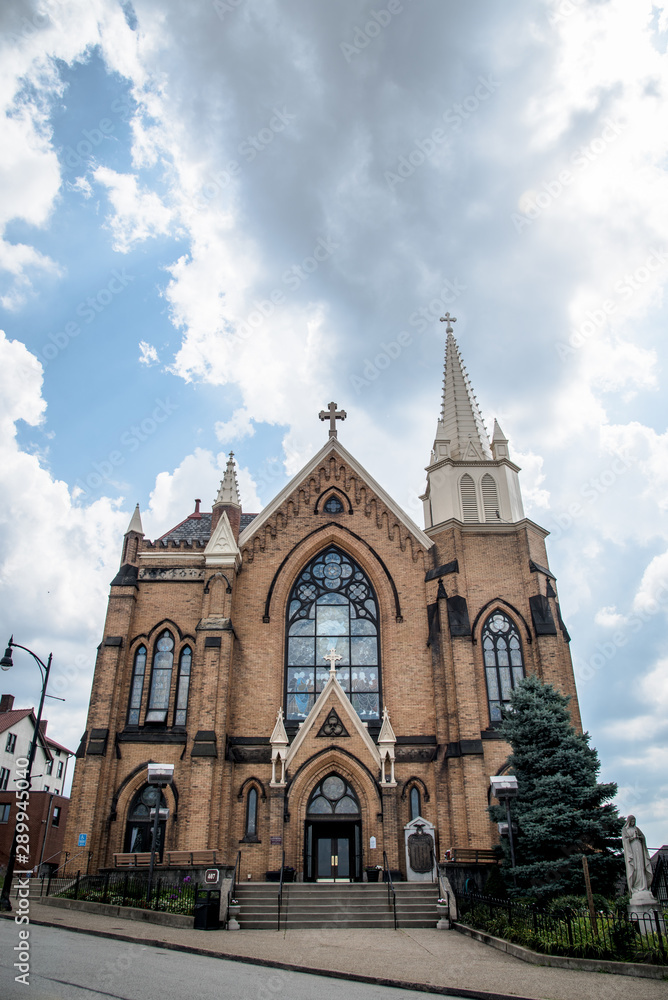 Fototapeta premium church with clouds