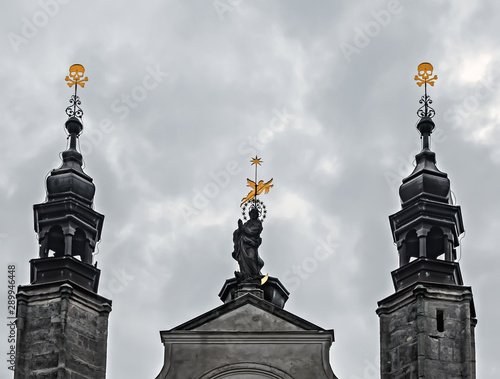 Sedlec ossuary Kostnice Church a place Kutna Hora, Human skulls