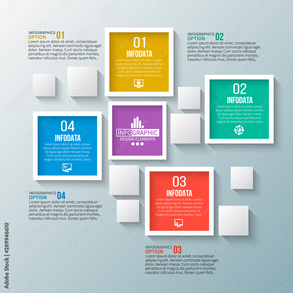 Abstract 3D Paper Infographics. Business template .Vector illustration