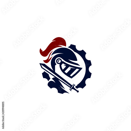 Knights Badge Logo Design Vector