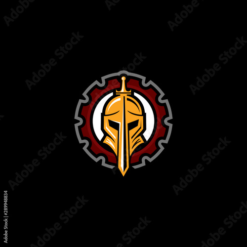Knights Badge Logo Design Vector