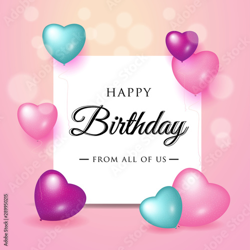 Happy Birthday celebration typography design for greeting card