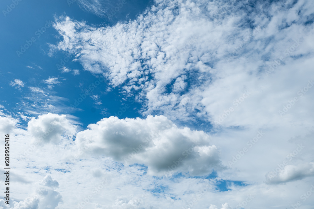 White cloud and Beautiful with blue sky background.