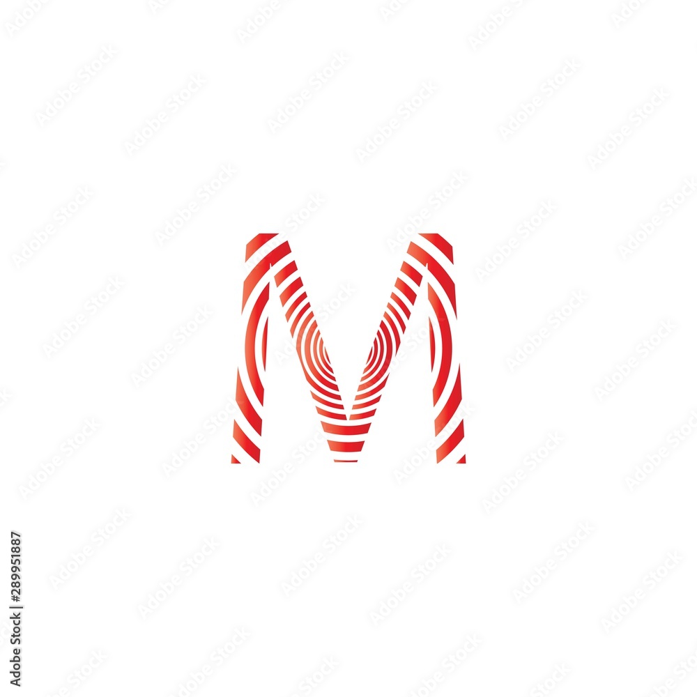 Fototapeta premium M Letter logo business template vector icon
