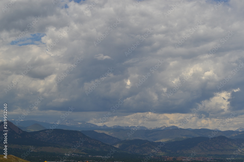 clouds over mountains