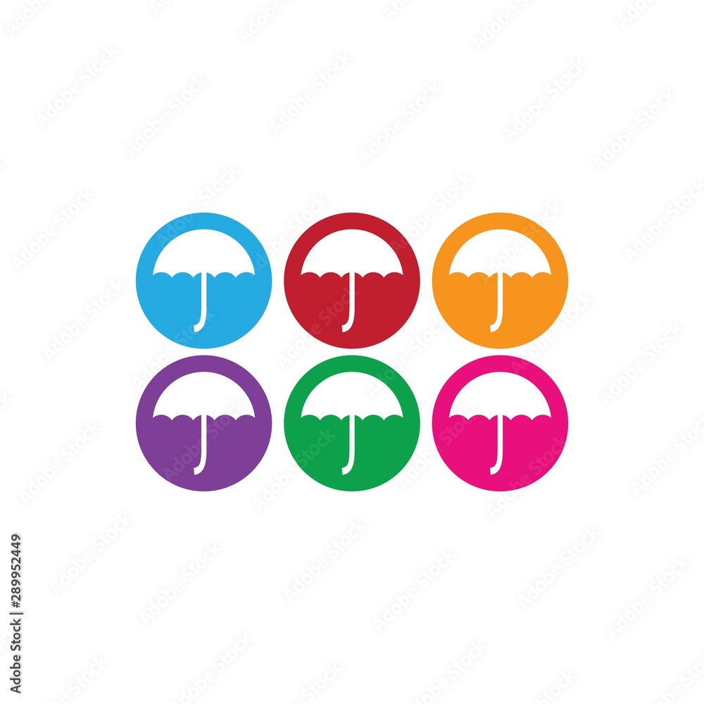 Umbrella logo template vector icon illustration Umbrella logo template vector icon illustration