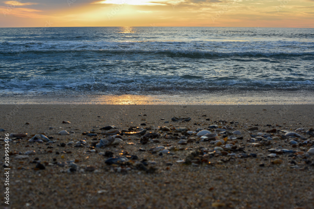 Sunrise over the Atlantic ocean as seen from Rodanthe on the Outer Banks of North Carolina