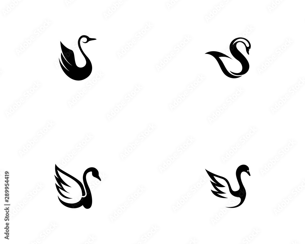 Swan option logo Template simple creative icon Swan option logo Template simple creative icon