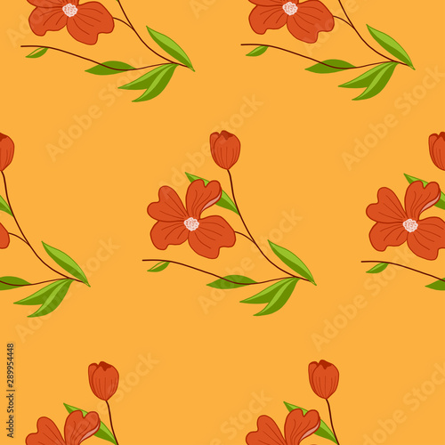 dogwood flower repeat pattern