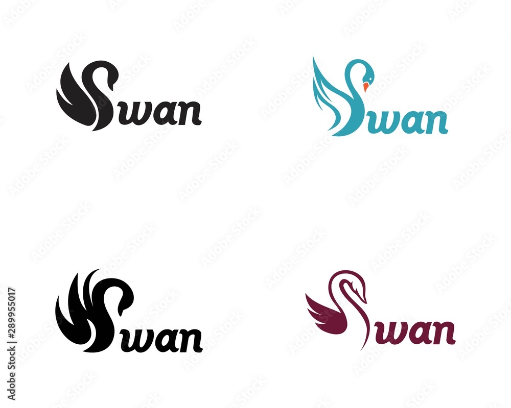 Swan option logo Template simple creative icon Swan option logo Template simple creative icon