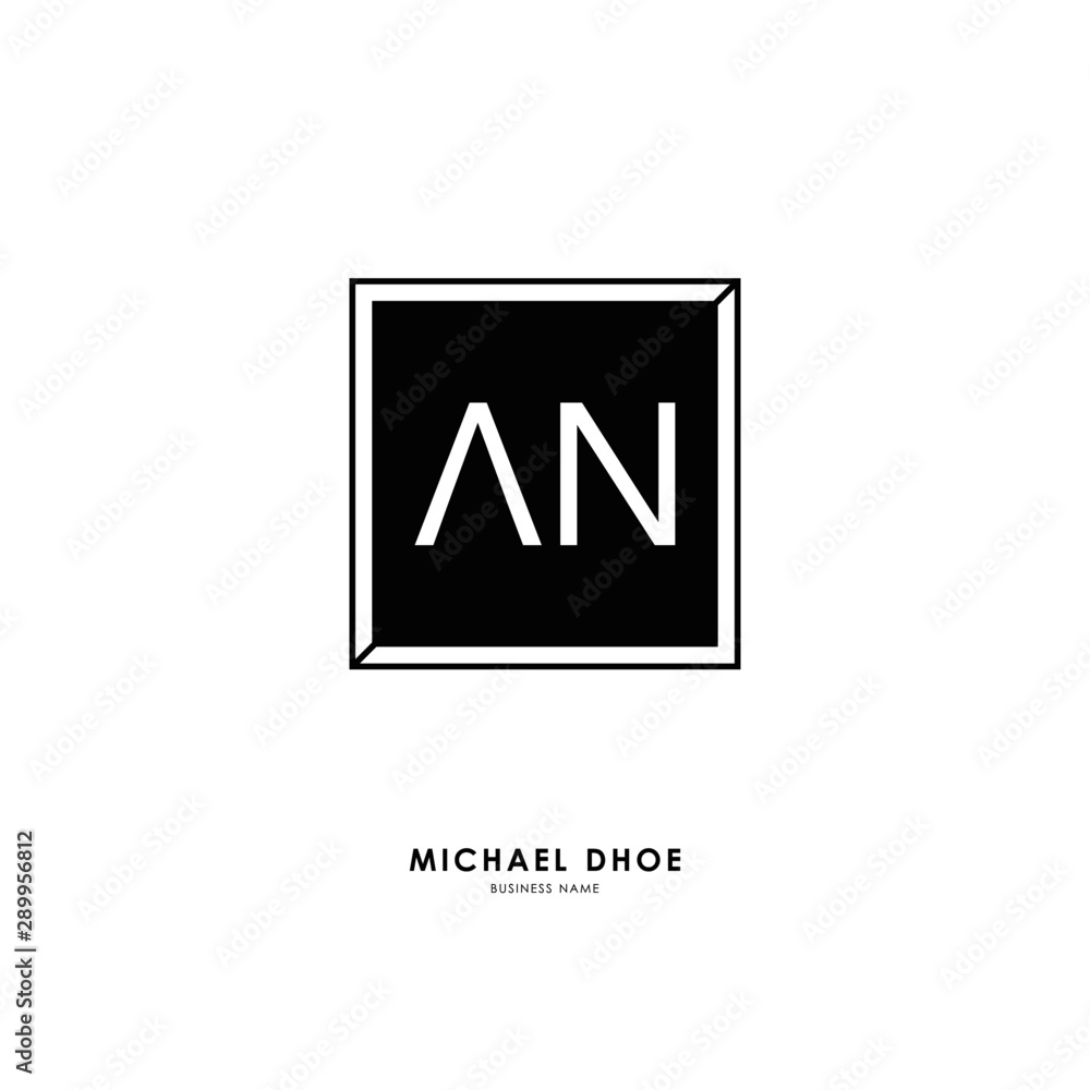 A N AN Initial logo letter with minimalist concept. Vector with scandinavian style logo. A N AN Initial logo letter with minimalist concept. Vector with scandinavian style logo.