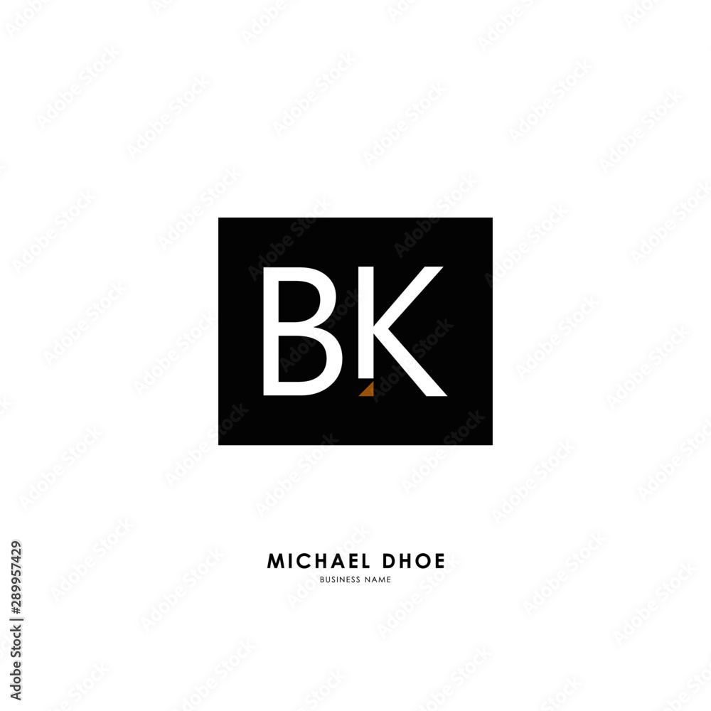 B K BK Initial logo letter with minimalist concept. Vector with scandinavian style logo. B K BK Initial logo letter with minimalist concept. Vector with scandinavian style logo.