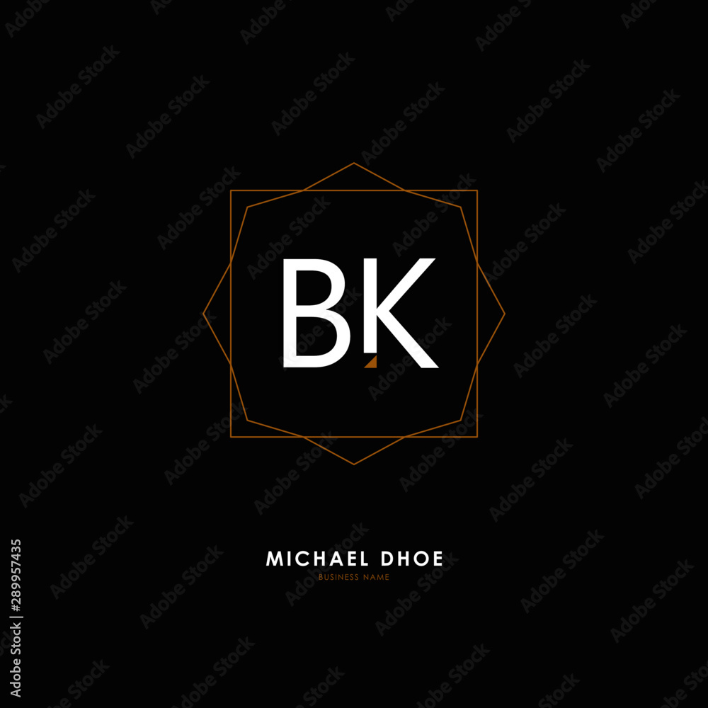 B K BK Initial logo letter with minimalist concept. Vector with scandinavian style logo. B K BK Initial logo letter with minimalist concept. Vector with scandinavian style logo.