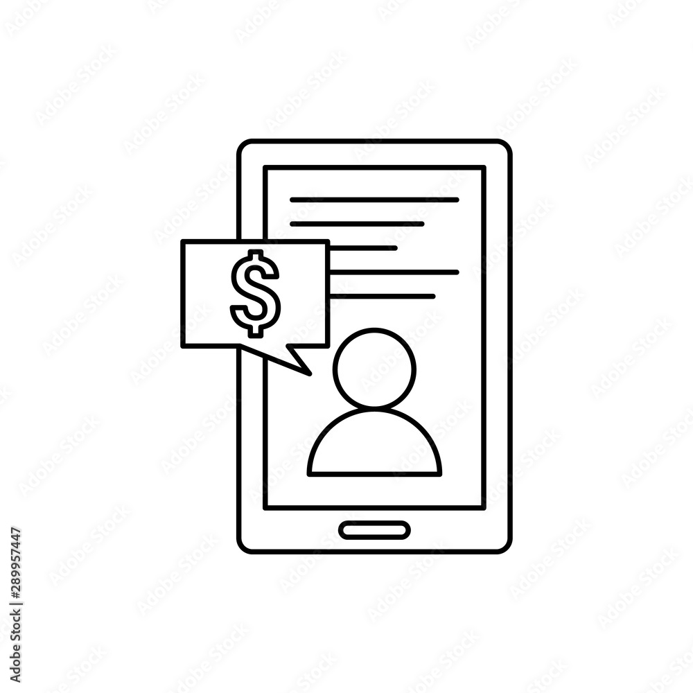 Smartphone, user, dollar, online icon. Element of atm icon Smartphone, user, dollar, online icon. Element of atm icon