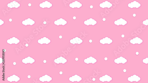 Abstract kawaii pattern with Clouds background. Soft gradient pastel Comic graphic. Concept for wedding card design or presentation