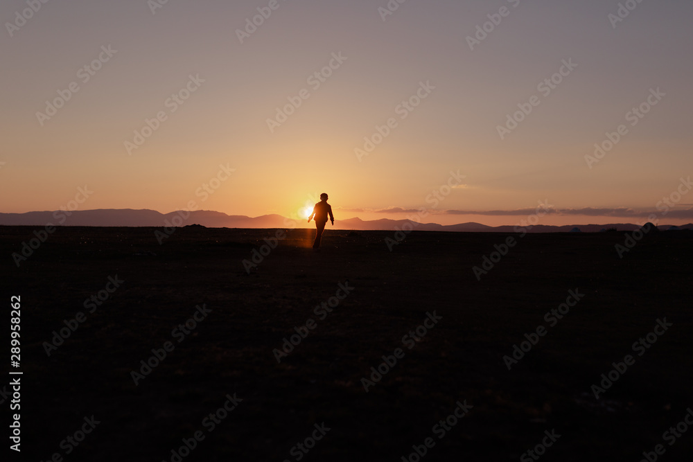 Child and Sunset