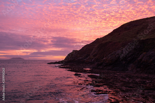 sunset over the sea