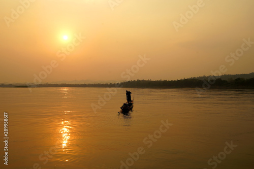 beautiful sunrise over the river © leisuretime70