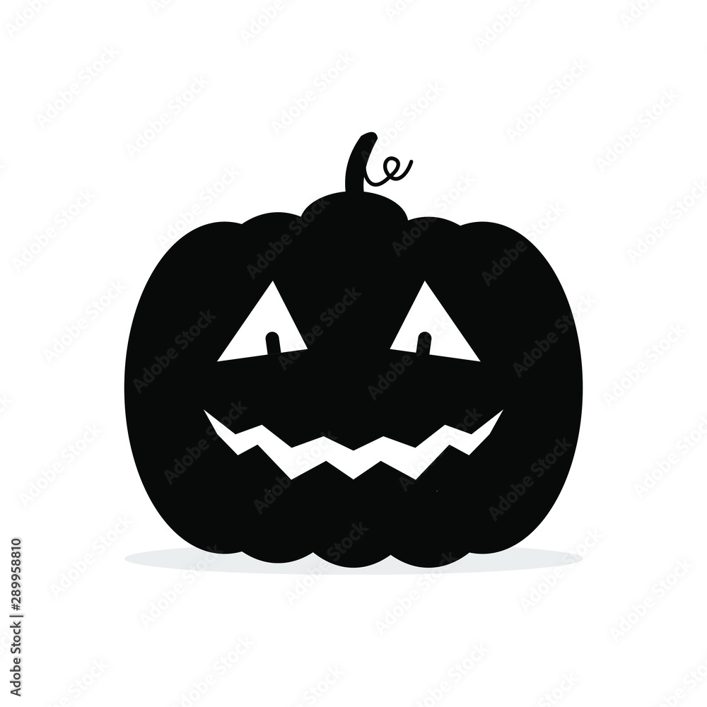Jack o'lantern. Happy Halloween icon. Jack o'lantern silhouette. Happy Halloween icon. Black and white illustration Jack o'lantern. Happy Halloween icon. Jack o'lantern silhouette. Happy Halloween icon. Black and white illustration