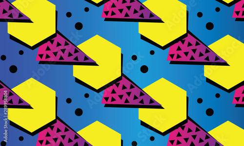 Colorful Seamless Geometric Abstract Pattern