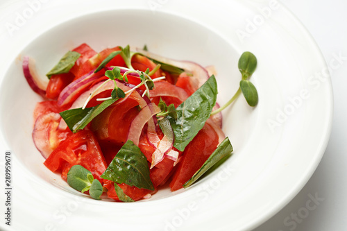 vegetable salad on a white background