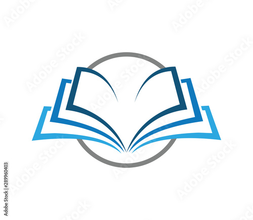 Open book education logo vector image symbol Illustration design
