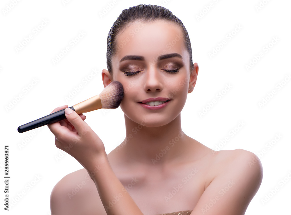 Young beautiful female fashion model with make up Young beautiful female fashion model with make up