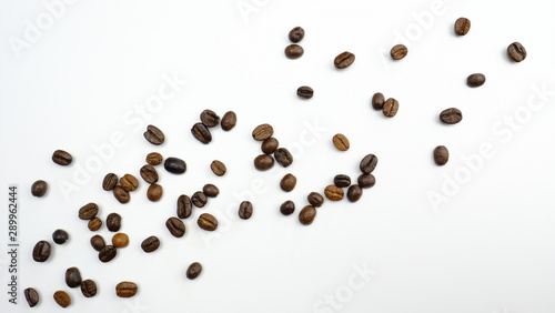 Coffee beans. Isolated on a white background.