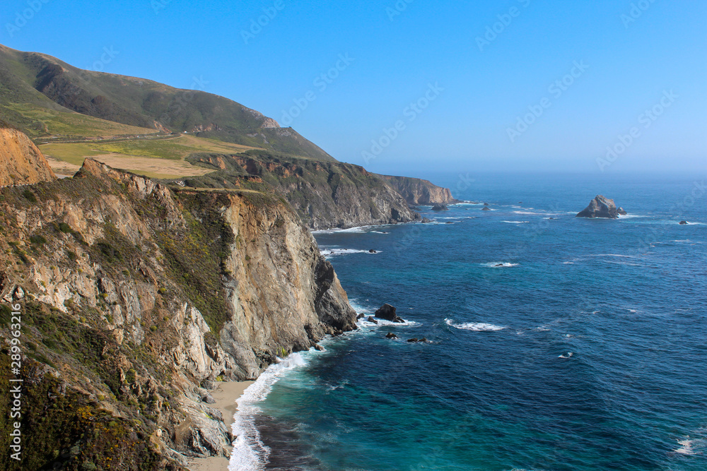 Coastal View along the Pacific Coast Highway, California, USA